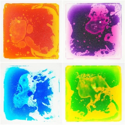 Special needs classroom using sensory floor tiles for sensory regulation