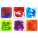 Sensory liquid floor tiles packed in protective foam for export shipment