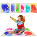 Sensory floor tiles arranged as a path for gross motor skills practice