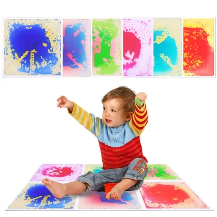Sensory floor tiles arranged as a path for gross motor skills practice