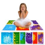 Set of sensory liquid floor tiles for kids, interactive sensory stepping tiles