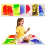 Sensory stepping tiles for children installed in a daycare play corner