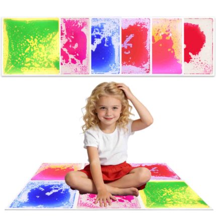 Sensory floor panels with liquid motion effect, calming sensory tiles for toddlers and children.