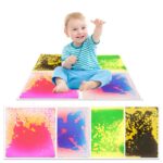 Multiple kids stepping on sensory tiles, durable for high-traffic use