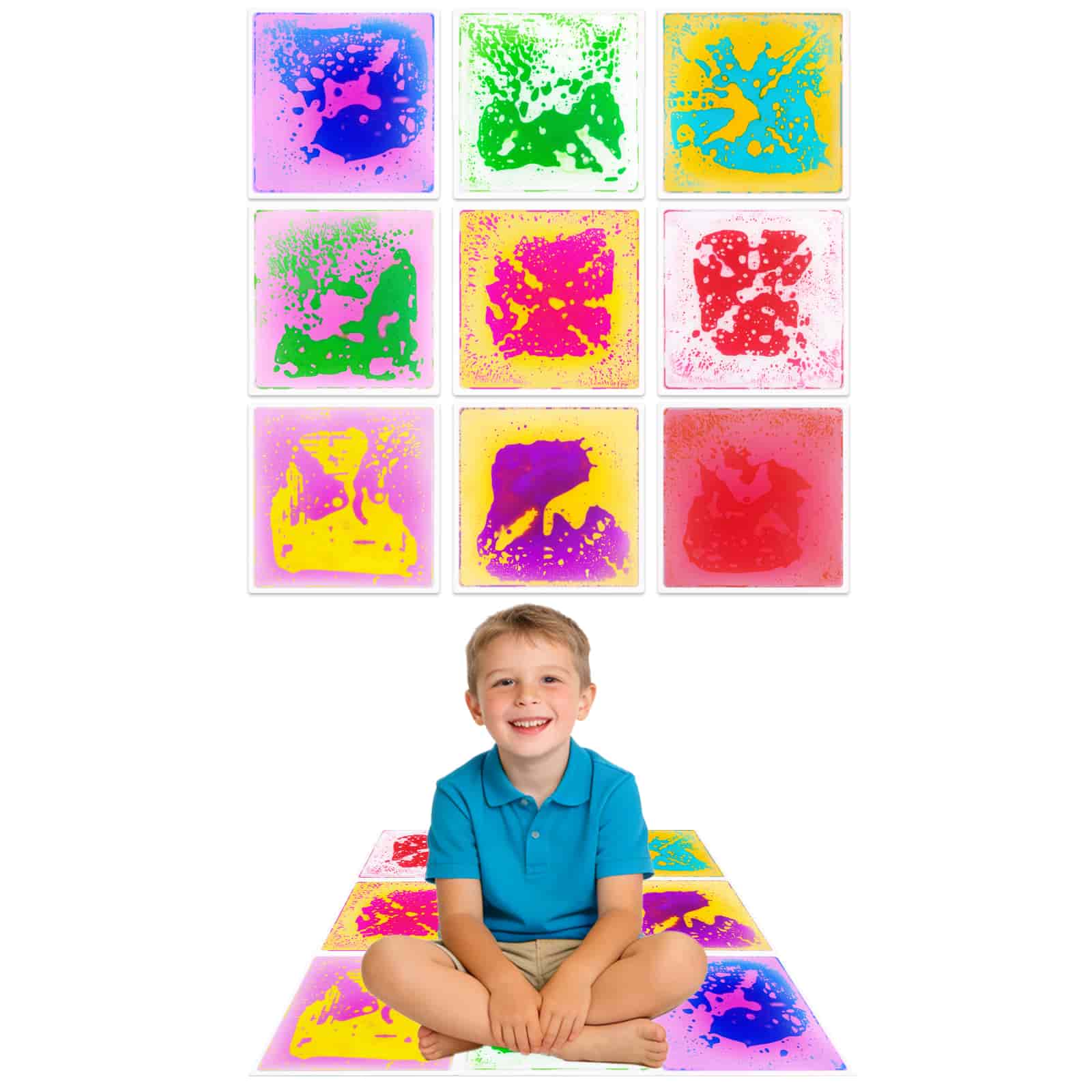 Colorful Liquid Sensory Tiles Mesmerizing for Kids Colorful Liquid Sensory Tiles ,visual sensory tiles,sensory mat liquid
