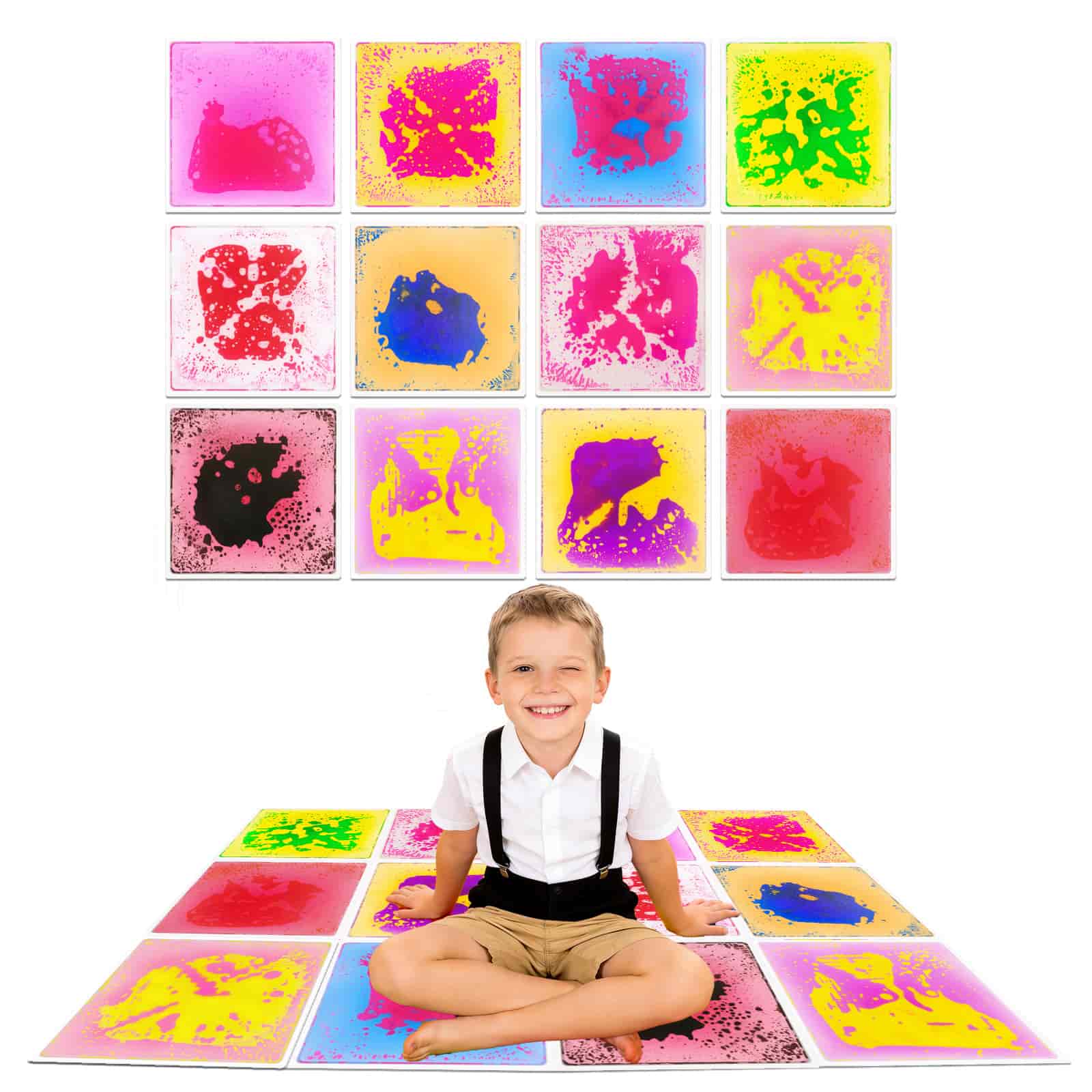 Liquid Sensory Activity Mat Educational for Kids Liquid Sensory Activity Mat,interactive liquid sensory tiles,visual liquid sensory tile
